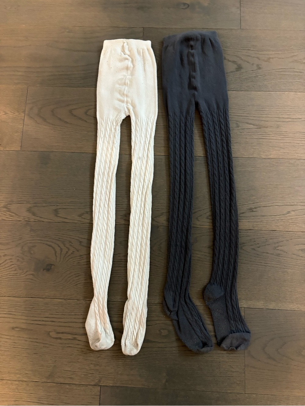 Gymboree girls cable knit tights sz 8/10 EUC